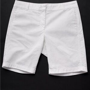 J.Crew White Bermuda Shorts Size 12 Classic Summer Cotton Stretch